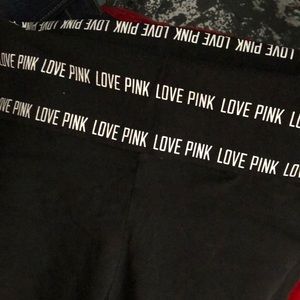 cropped PINK leggings